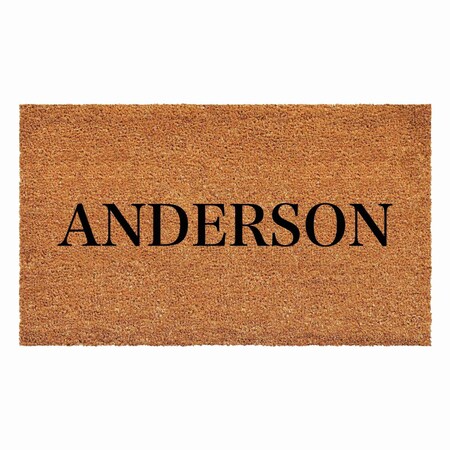 Calloway Mills Personalized Door Mat, Black, Natural, 17 in W x 29 in L 111201729